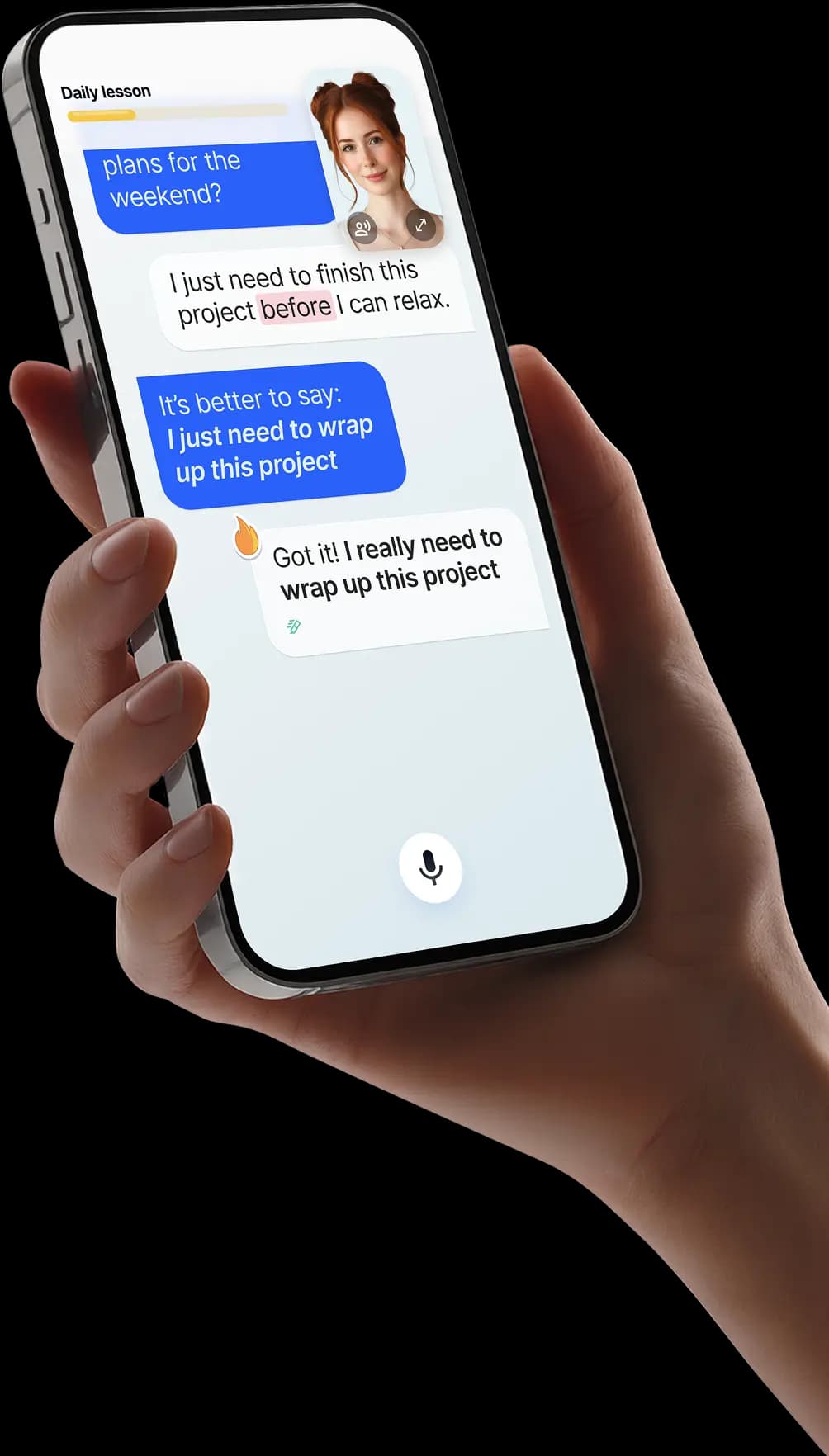 Screenshot of Loora AI conversation