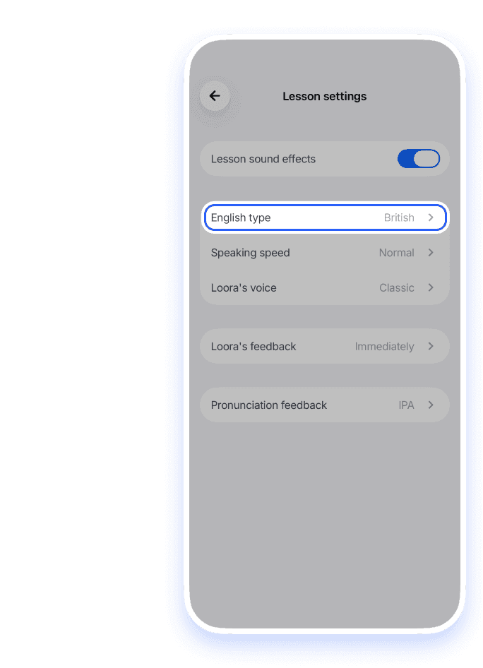 Open Lesson Settings