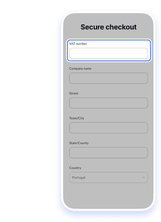 Add your details, then tap Apply — your invoice is reissued with them.