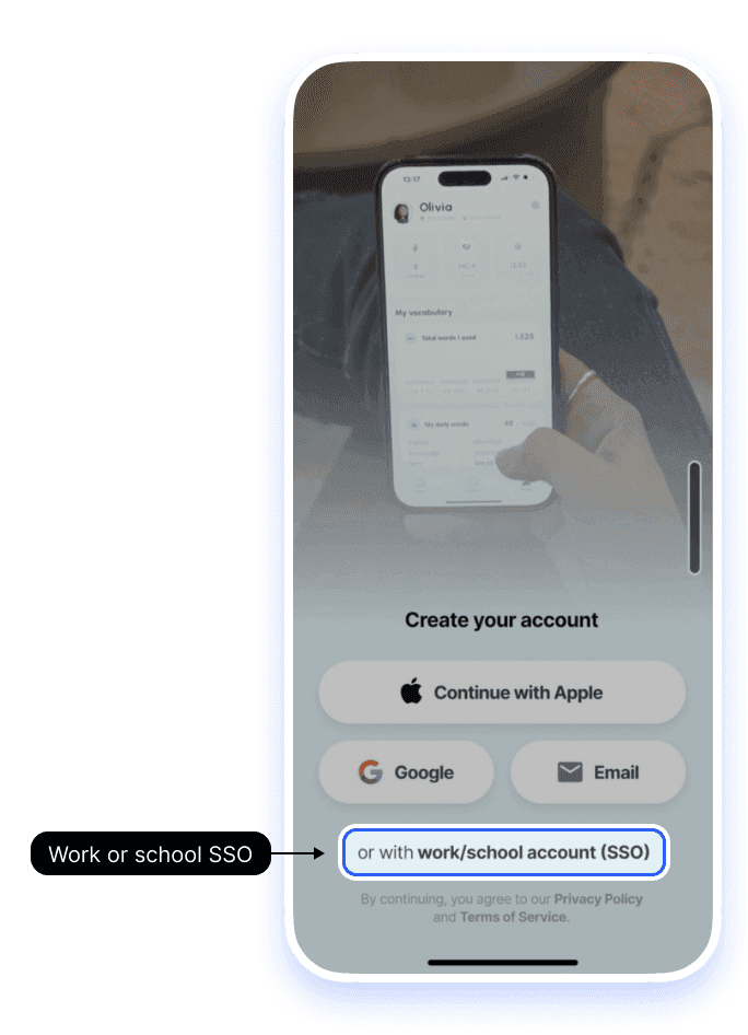 Create your account