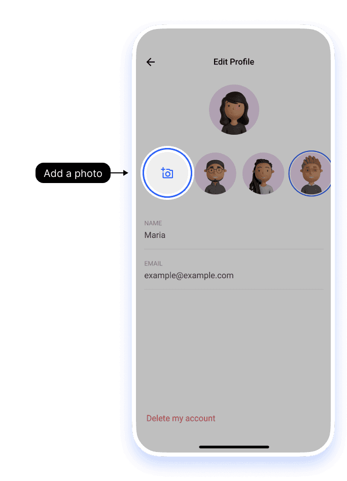 Change your name, avatar, or photo